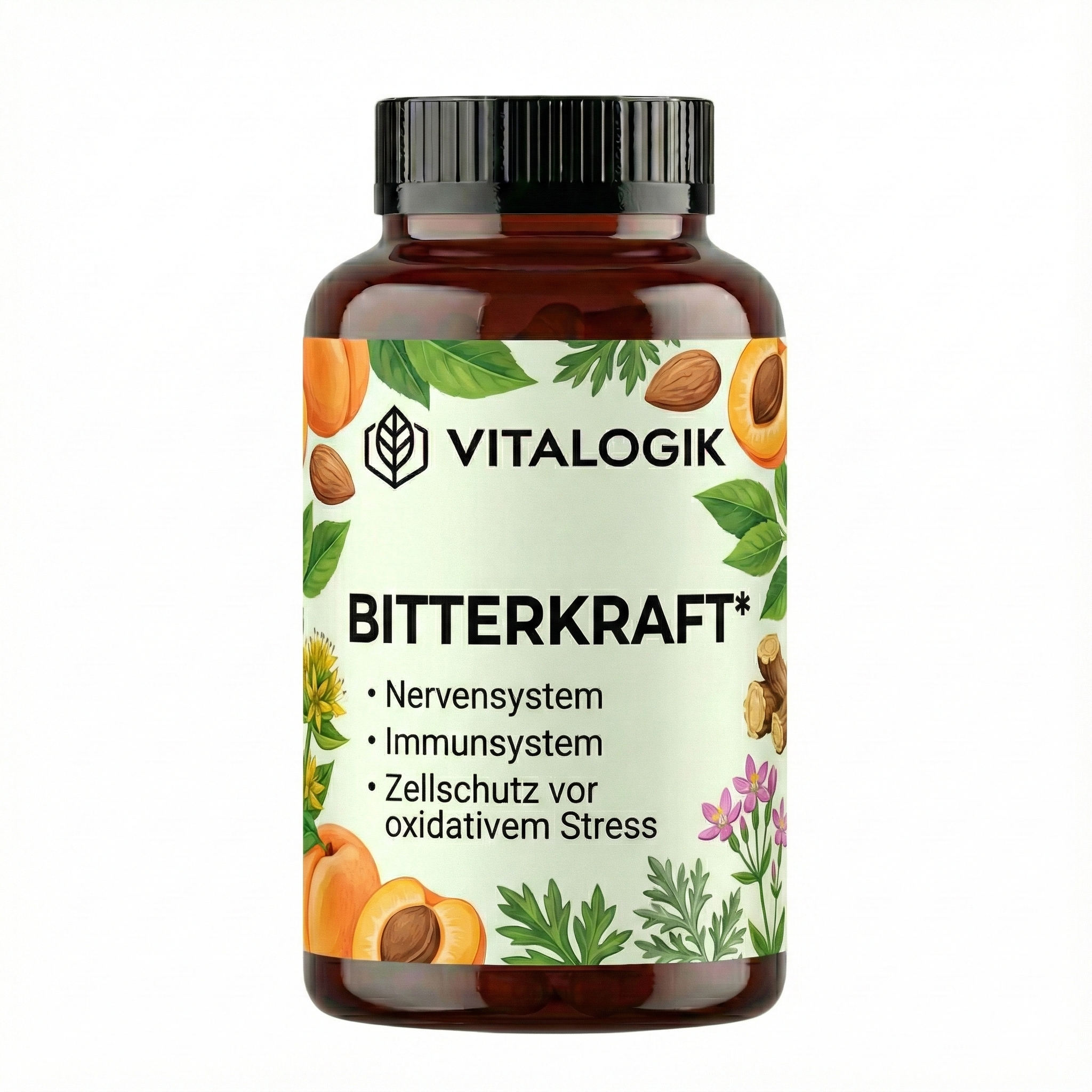Bitterkraft - 1100mg Aprikosenkern-Extrakt pro Tag und Vitamin C