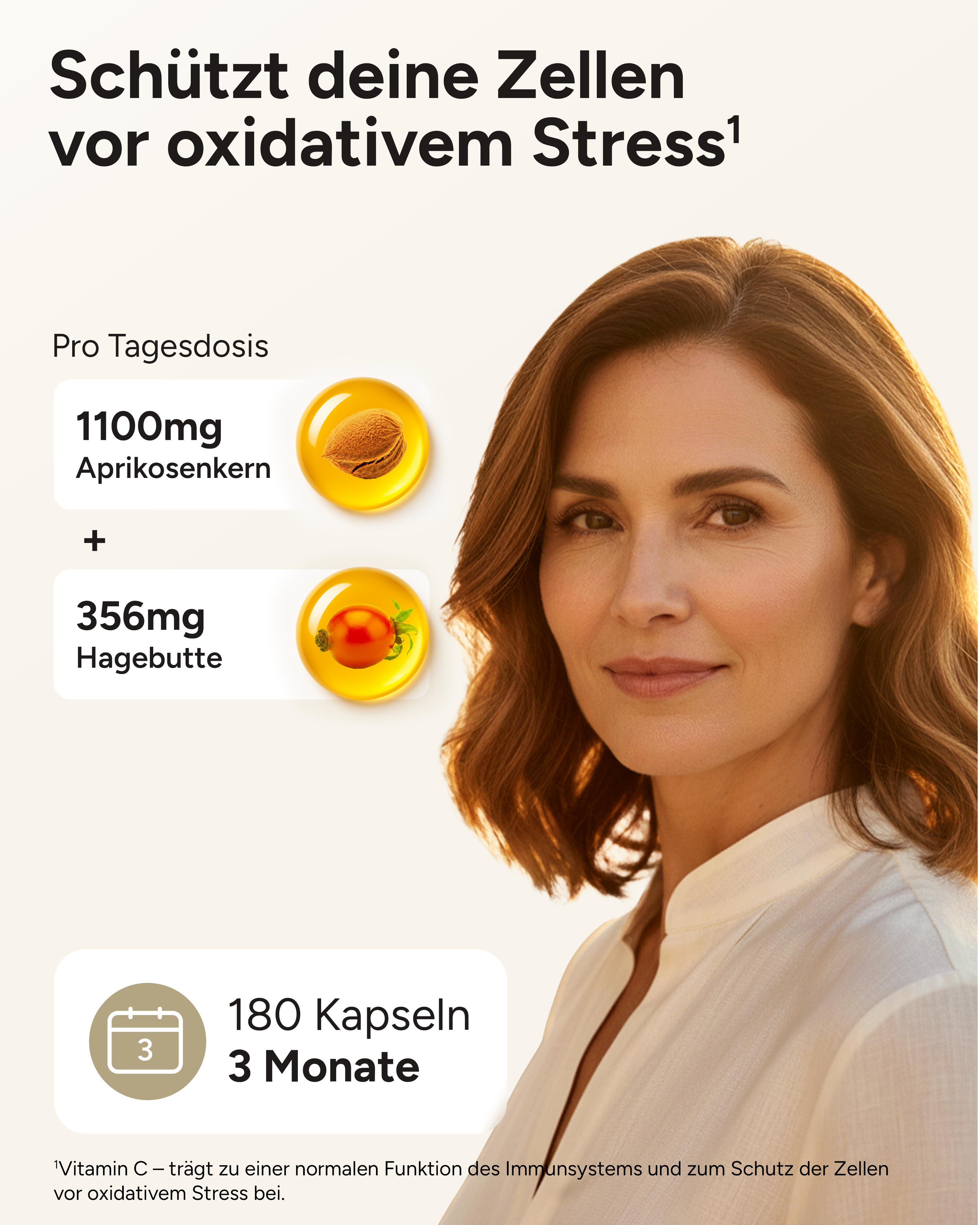 Bitterkraft - 1100mg Aprikosenkern-Extrakt pro Tag und Vitamin C