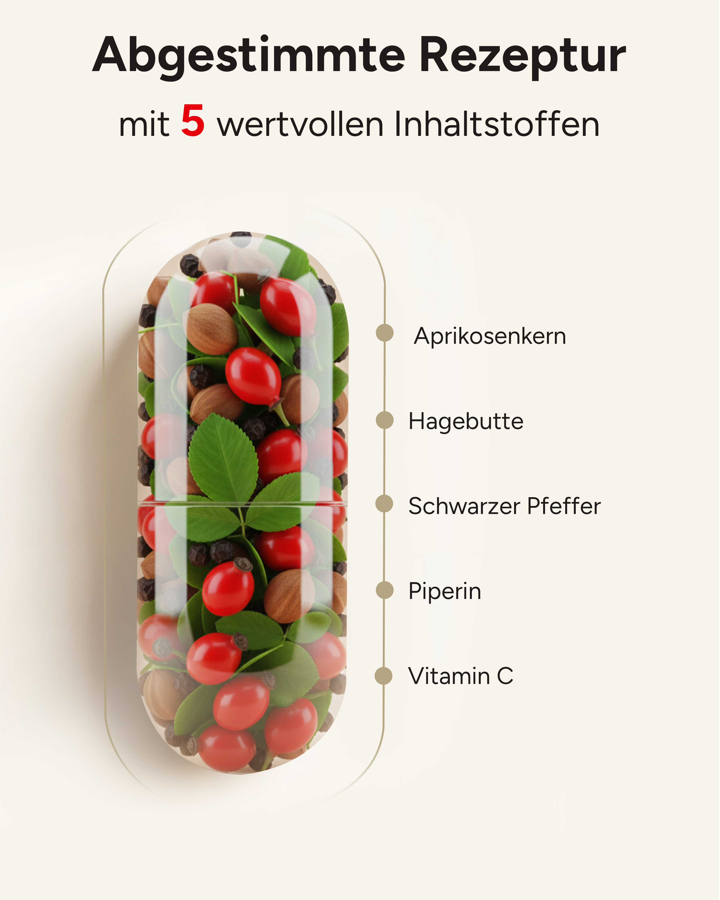 Bitterkraft - 1100mg Aprikosenkern-Extrakt pro Tag und Vitamin C